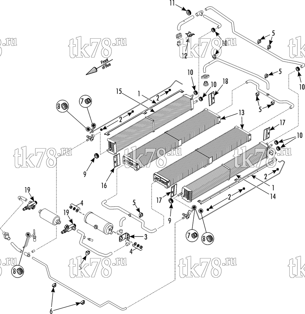 Каталог запчастей для Thermo King ATHENIA 1000-M21 REFRIGERATION TUBES, CLAMPS & MOUNTING