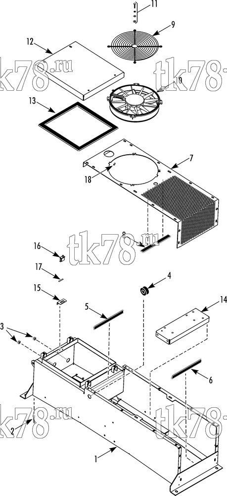 Каталог запчастей для Thermo King RLFEA1-M1 INVERTER FRAME