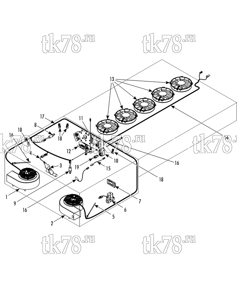 Каталог запчастей для Thermo King AT19-M5 ELECTRICAL COMPONENTS (RLF)