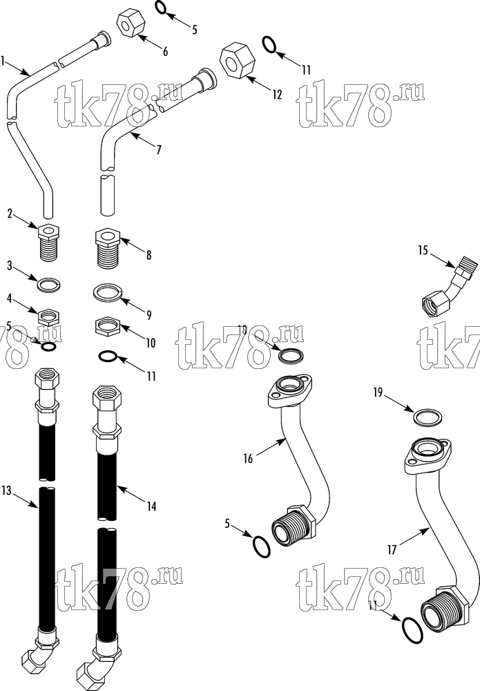 Каталог запчастей для Thermo King ATHENIA 960-M32 COMPRESSOR FITTING & HOSE CONNECTIONS