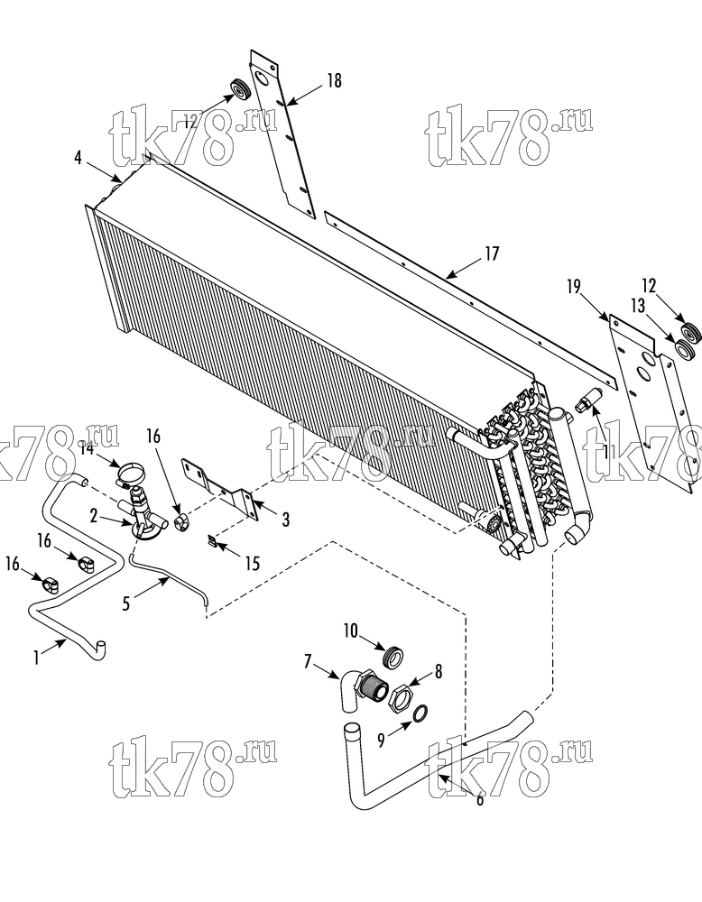 Каталог запчастей для Thermo King T15-M4 REFRIGERATION EVAPORATOR