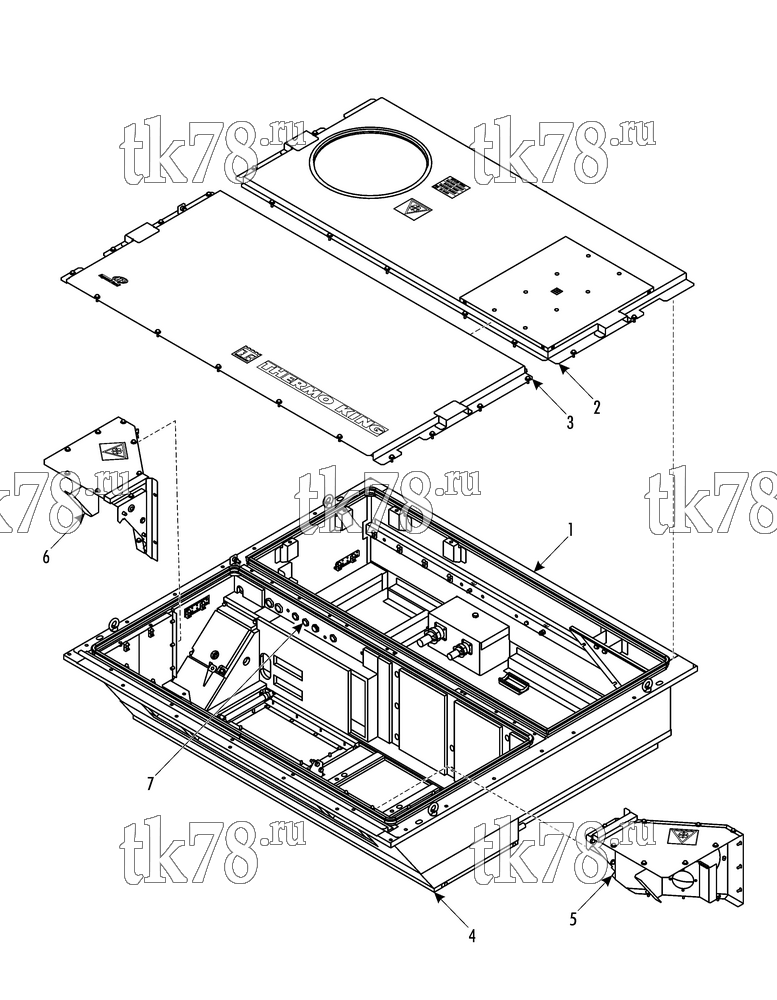 Каталог запчастей для Thermo King LOCO AUZ FRAME AND COVERS