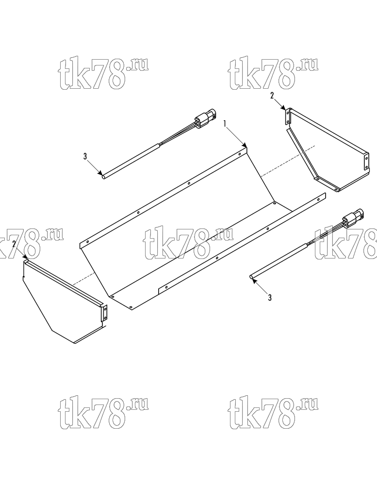 Каталог запчастей для Thermo King Double Deck Hybrid Northern SPECS R134A LOW RA AIR INLET AND FLAP INPUT ASSY