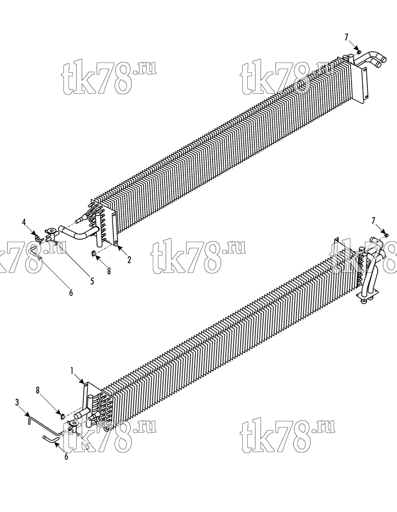 Каталог запчастей для Thermo King ATHENIA MKII S805 SPLIT EVAPORATOR/HEATER COIL