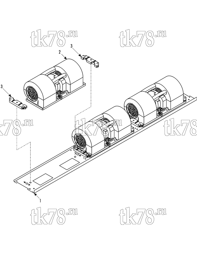 Каталог запчастей для Thermo King ATHENIA MKII S805 SPLIT BLOWER (013442)