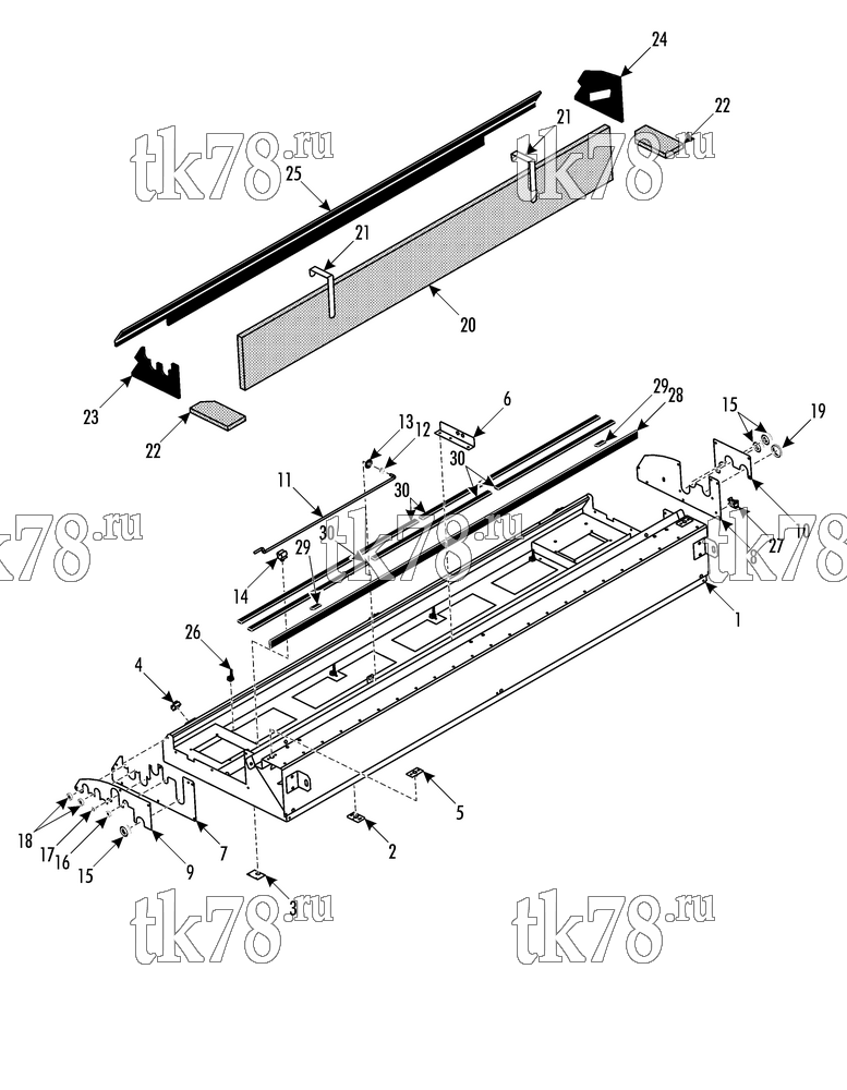 Каталог запчастей для Thermo King  EVAPORATOR BASE 2