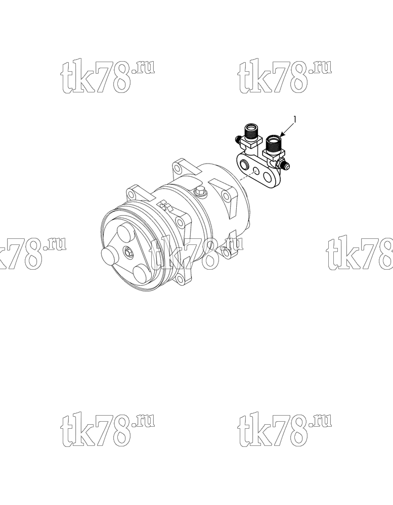 Каталог запчастей для Thermo King SR-50C 1000 & 1004 KIT COMPRESSOR MANIFOLD (Kit 718287)