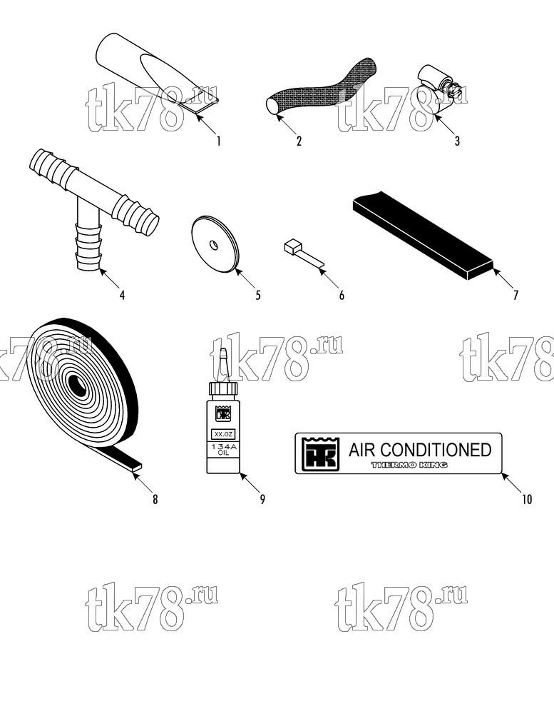 Каталог запчастей для Thermo King SR-50C 1000 & 1004 KIT INSTALLATION