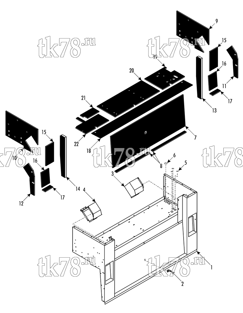 Каталог запчастей для Thermo King TDD GO TRANSIT FRAME - EVAPORATOR