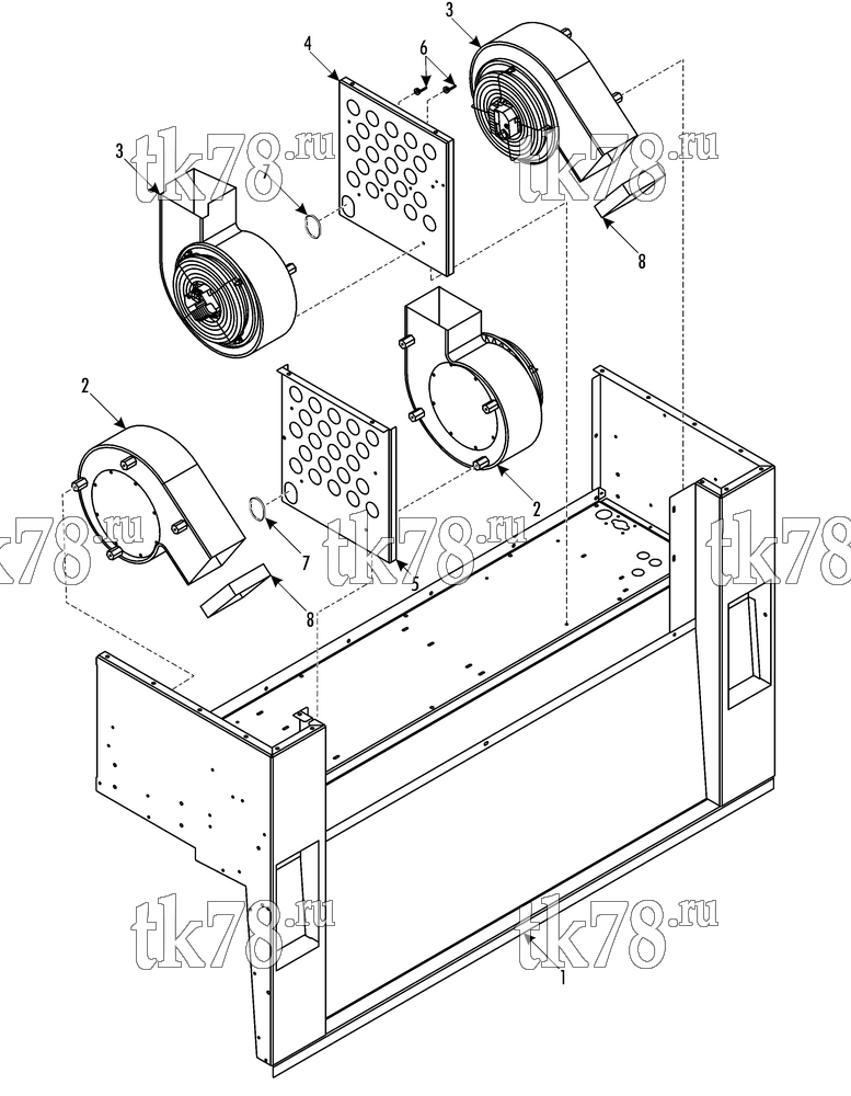 Каталог запчастей для Thermo King TDD GO TRANSIT BLOWERS KIT