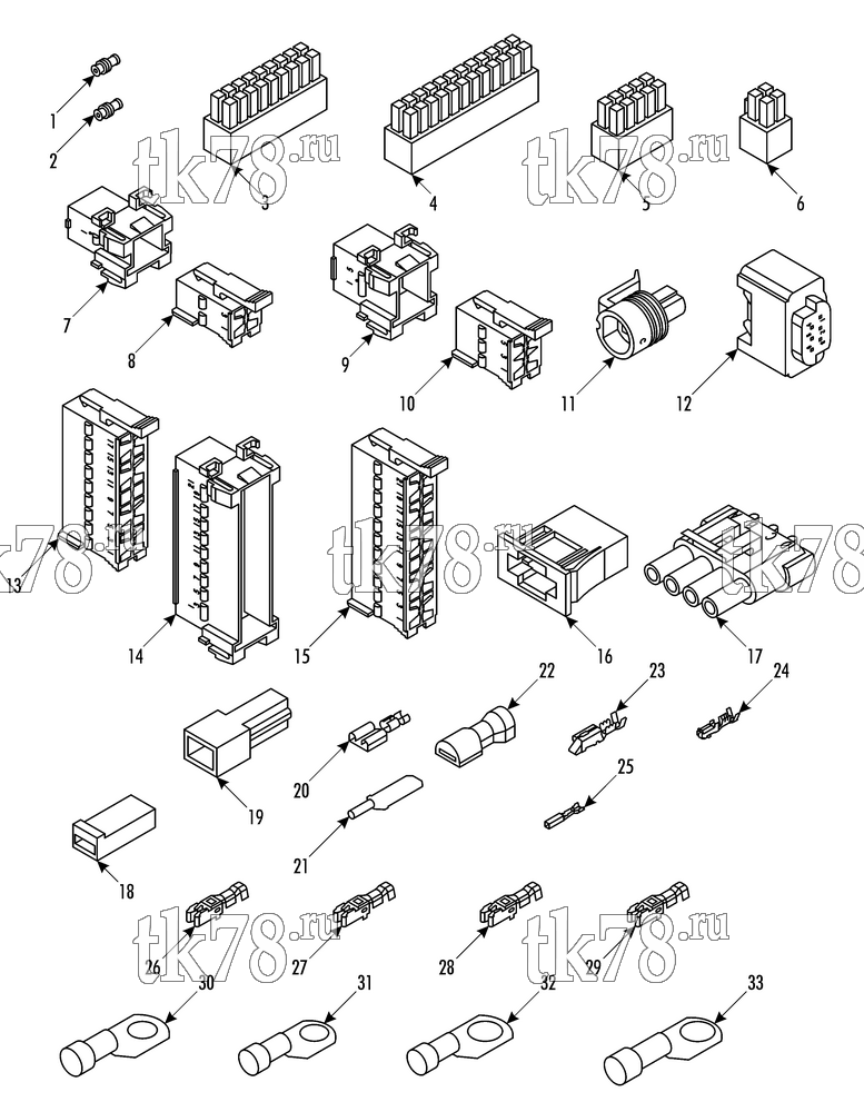 Каталог запчастей для Thermo King TDD GO TRANSIT CONNECTORS