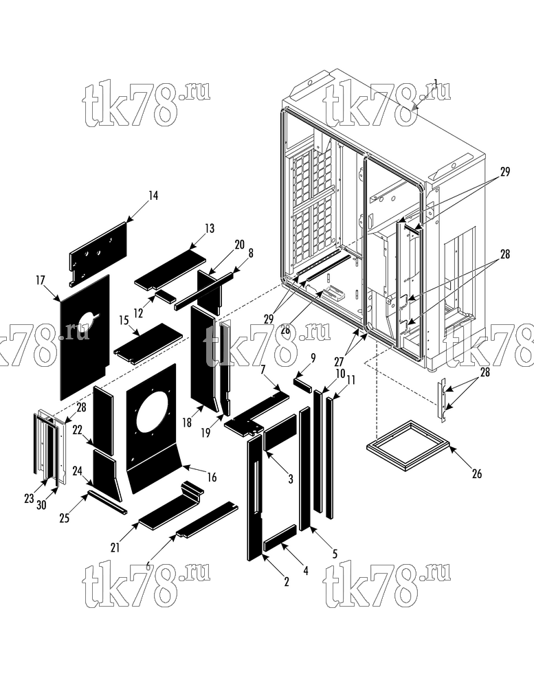 Каталог запчастей для Thermo King LOCO PH37 FRAME - INSULATIONS