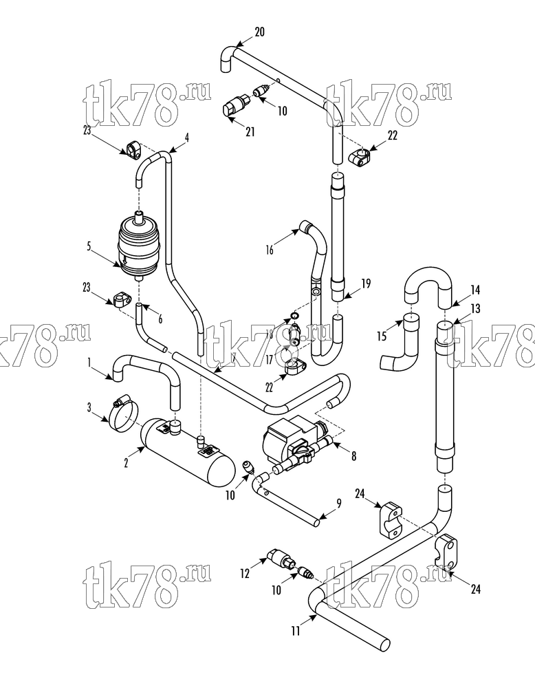 Каталог запчастей для Thermo King LOCO PH37 REFRIGERATION CIRCUIT