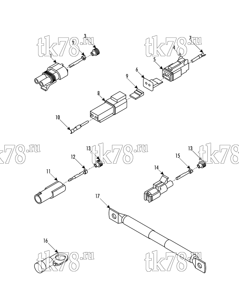 Каталог запчастей для Thermo King LOCO PH37 CONNECTORS