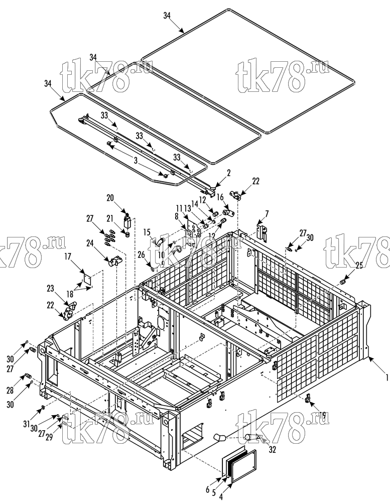 Каталог запчастей для Thermo King LRC 35 MKII AUBAGNE FRAME