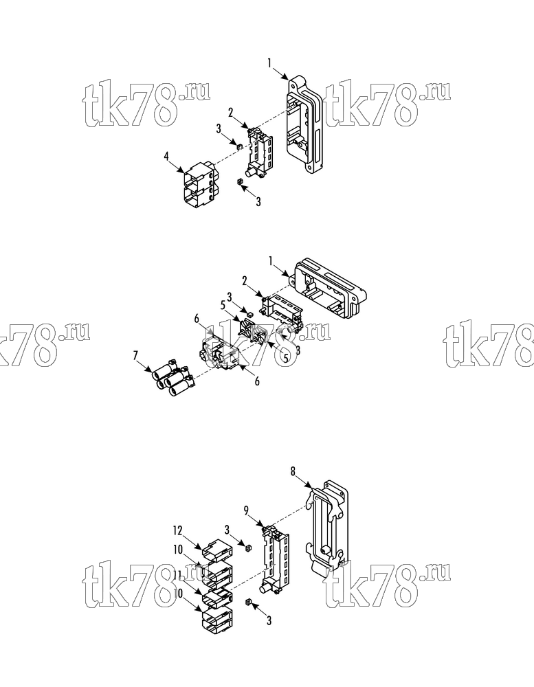 Каталог запчастей для Thermo King LRC 35 MKII AUBAGNE MAIN UNIT CONNECTORS