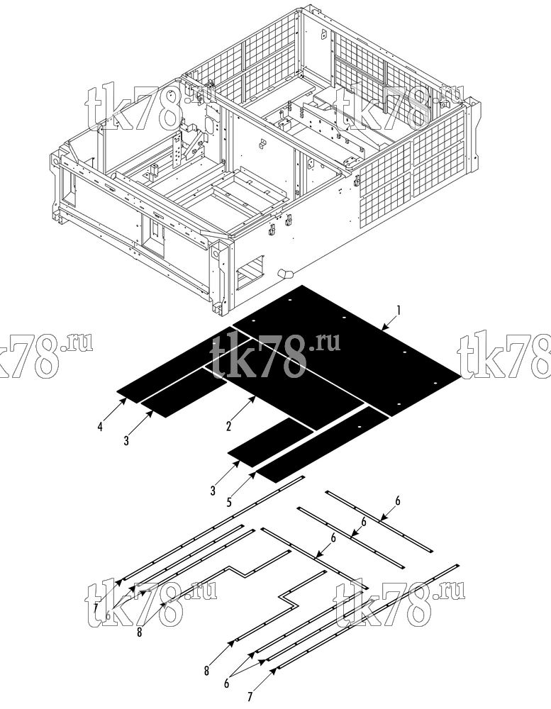 Каталог запчастей для Thermo King LRC 35 MKII AUBAGNE FRAME - BOTTOM INSULATIONS