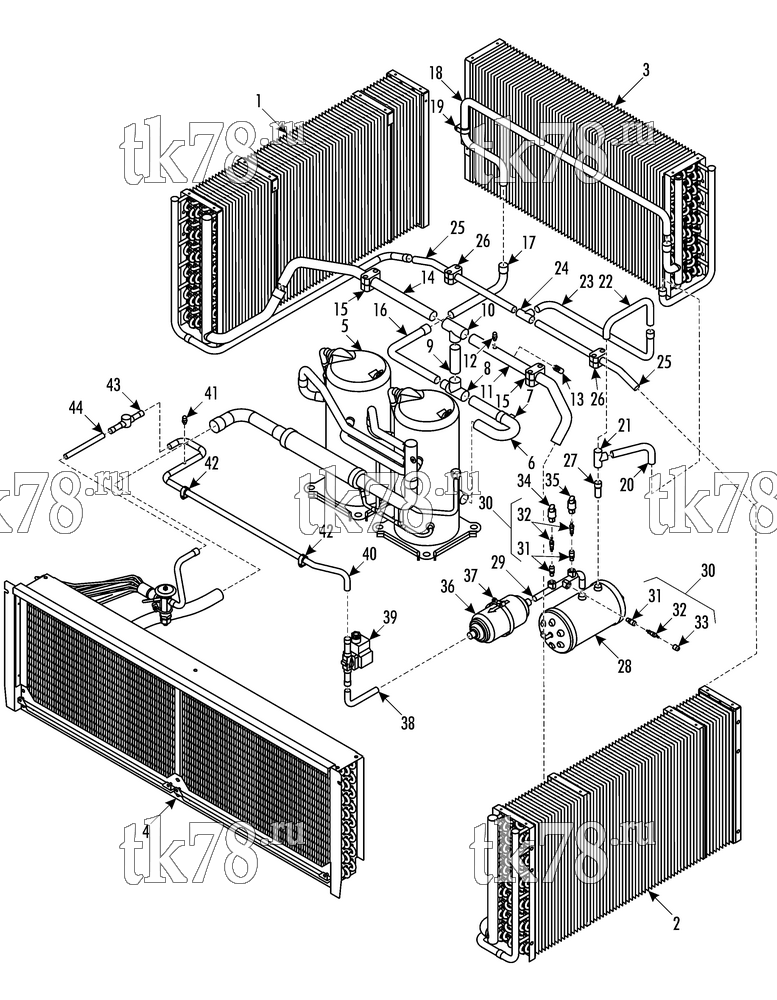 Каталог запчастей для Thermo King LRC 35 MKII AUBAGNE REFRIGERATION CIRCUIT