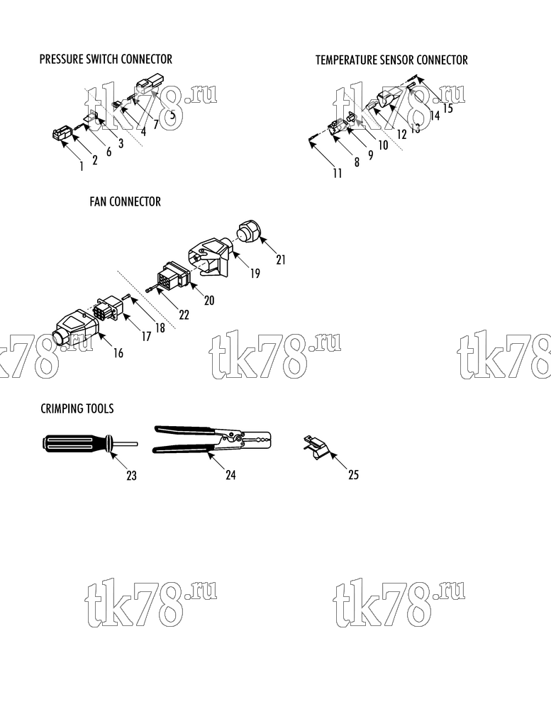 Каталог запчастей для Thermo King LRC 35 MKII AUBAGNE CONNECTORS