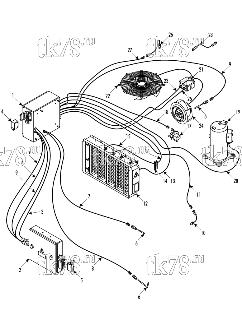 Каталог запчастей для Thermo King  ELECTRICAL COMPONENTS