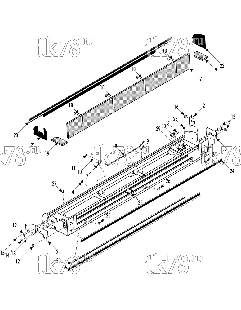 Каталог запчастей для Thermo King ATHENIA E800 TROLLEYBUS HESS EVAPORATOR BASE 2
