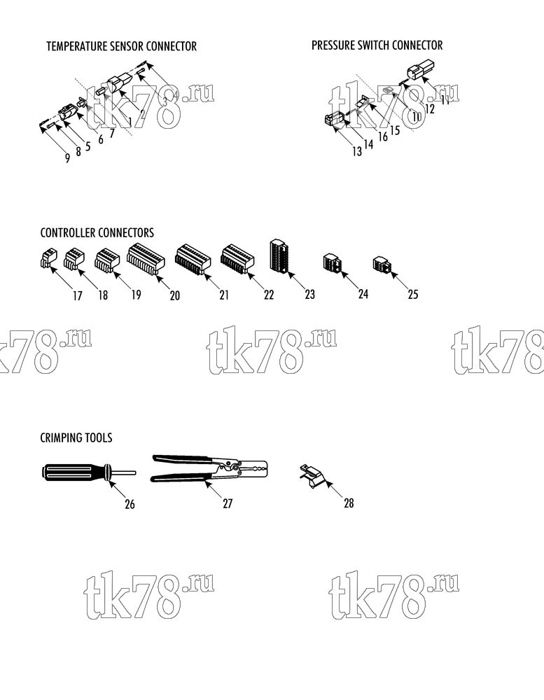 Каталог запчастей для Thermo King  CONNECTORS