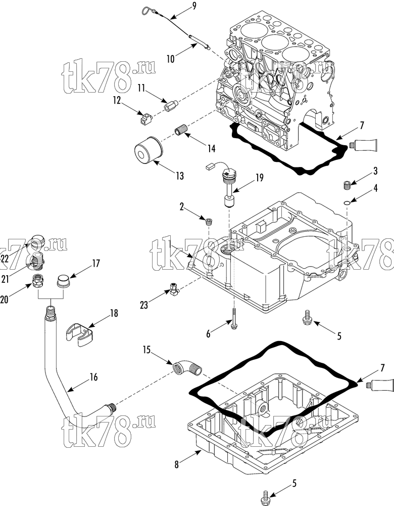 Каталог запчастей для Thermo King T-680R TSA OIL SUMP (3TNV74)