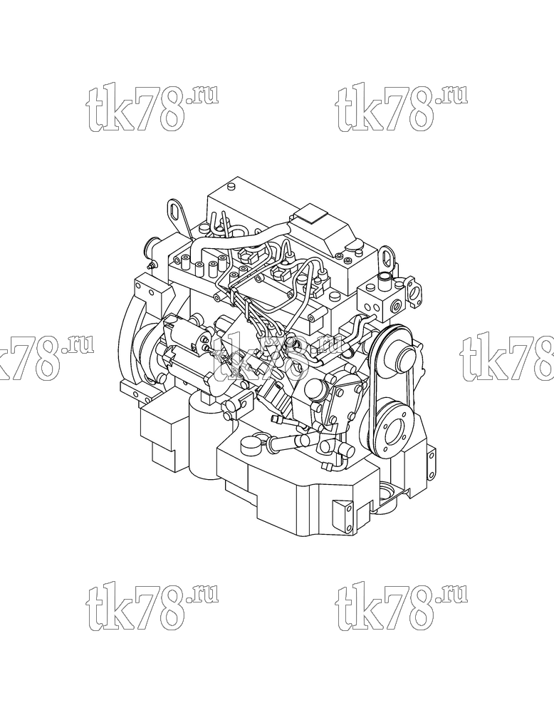 Каталог запчастей для Thermo King SGCO 3000 ENGINE ASSEMBLY