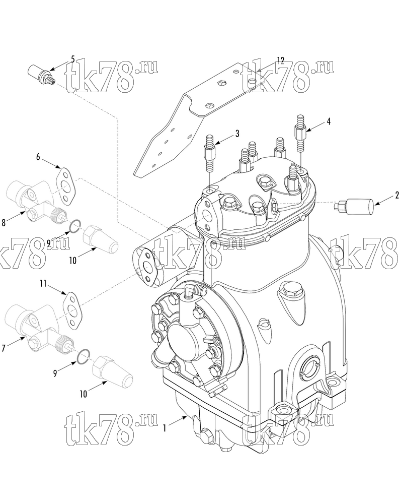 Каталог запчастей для Thermo King T-DAIRY EMEIA COMPRESSOR GROUP