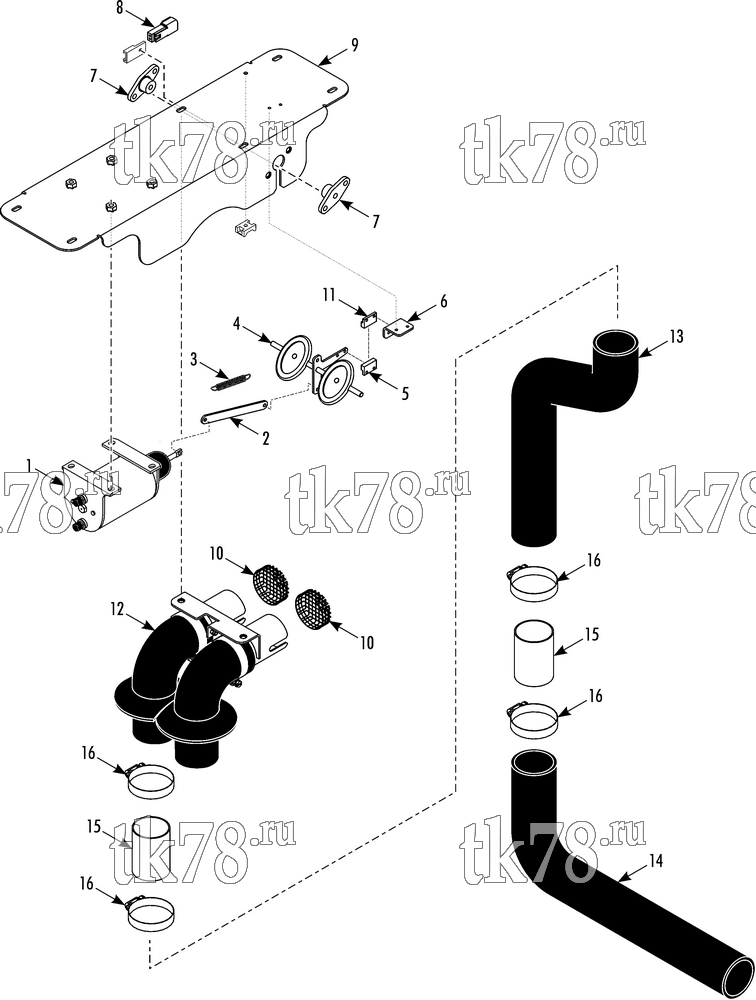 Каталог запчастей для Thermo King PRECEDENT S-600 AIR EXCHANGER (OPTIONAL)