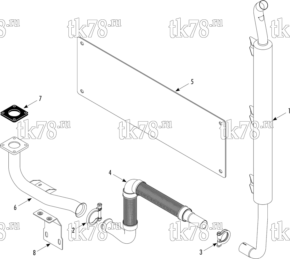Каталог запчастей для Thermo King PRECEDENT C-600 MUFFLER GROUP C-600