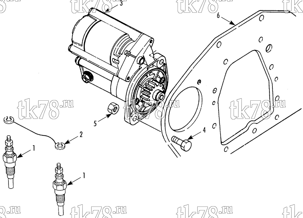 Каталог запчастей для Thermo King HK-400 & HK-400 HO STARTER & GLOW PLUG GROUP