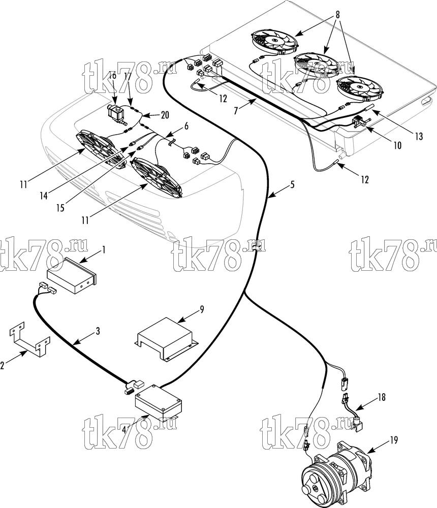 Каталог запчастей для Thermo King SV-600 ELECTRICAL COMPONENTS