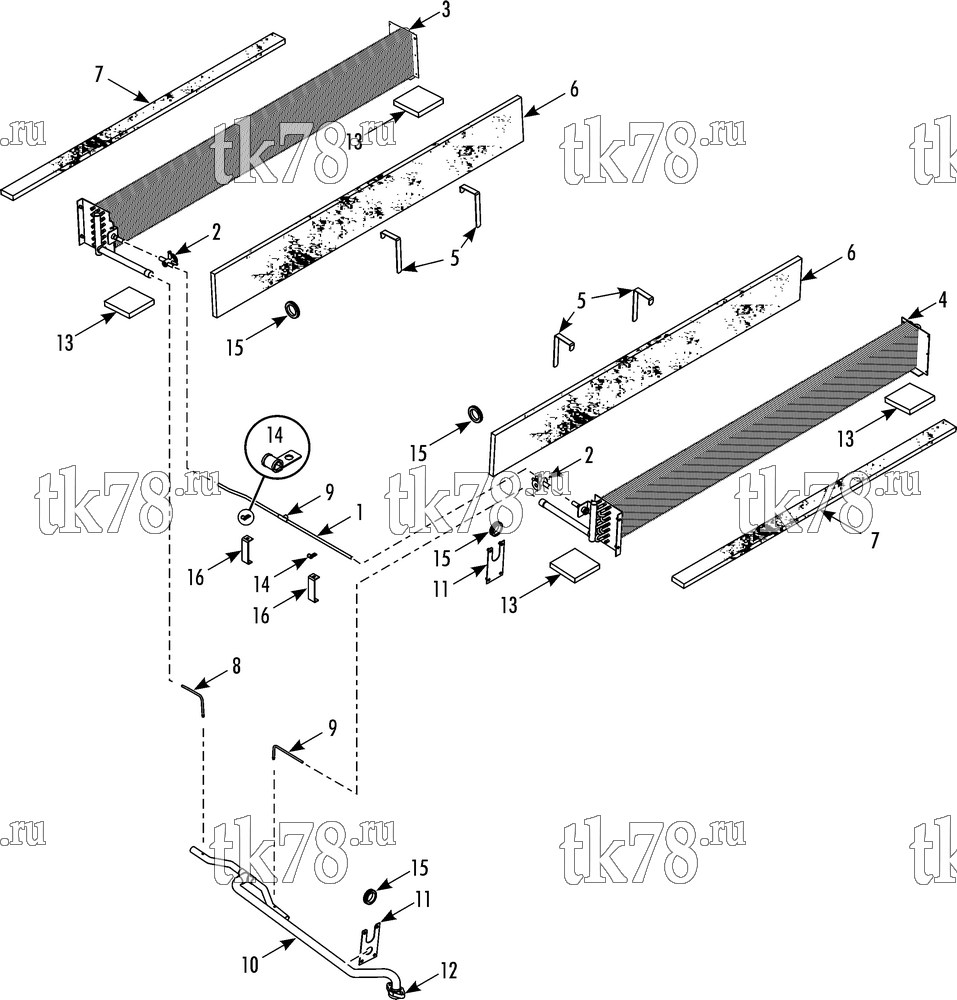 Каталог запчастей для Thermo King  EVAPORATOR REFRIGERATION COMPONENTS 1004 (LEFT SIDE IN/OUT)