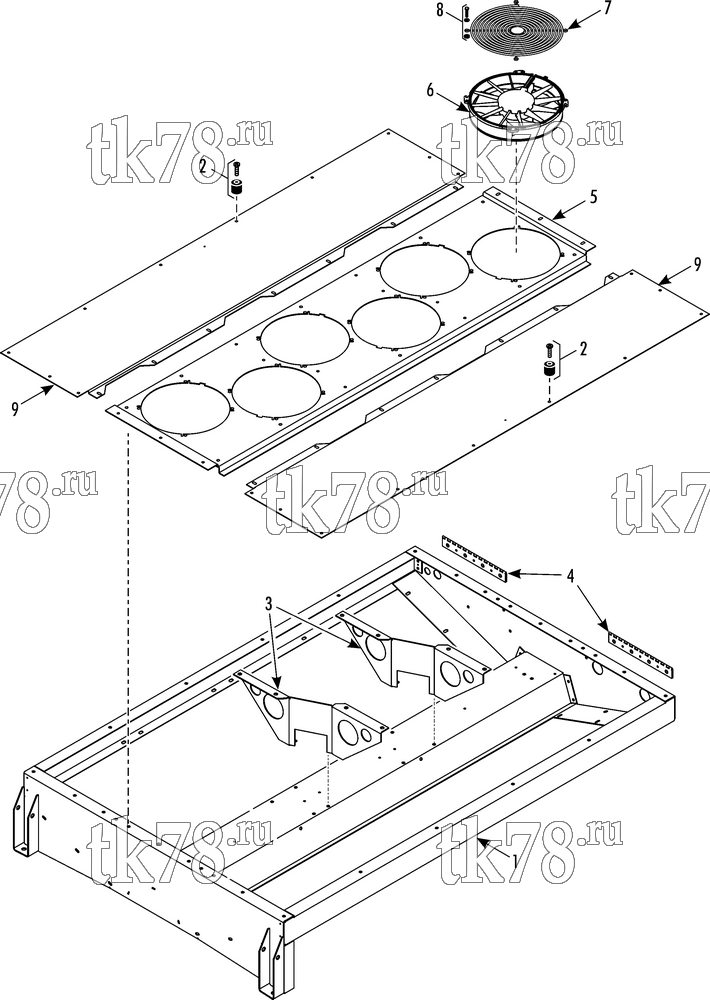 Каталог запчастей для Thermo King AT16-M6 CONDENSER STRUCTURAL & FANS