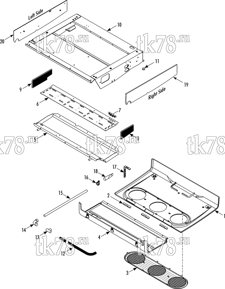 Каталог запчастей для Thermo King CT-10 & CT-15 SR-3 FRAME AND PANELS (S-3)