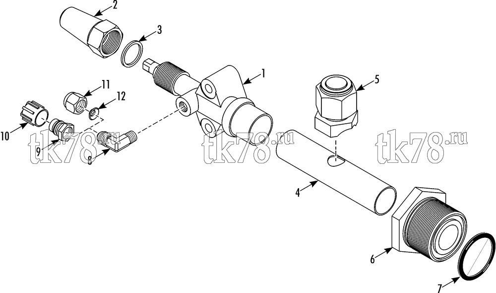 Каталог запчастей для Thermo King LRT-SP 11M R134a (900527) VALVE ASSEMBLY - SUCTION