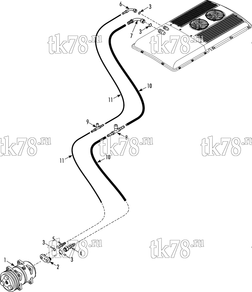 Каталог запчастей для Thermo King  COMPRESSOR & HOSE KITS