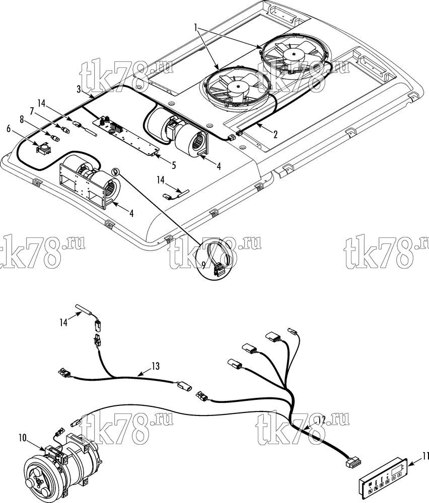 Каталог запчастей для Thermo King SLR65 for BC TRANSIT ELECTRICAL COMPONENTS