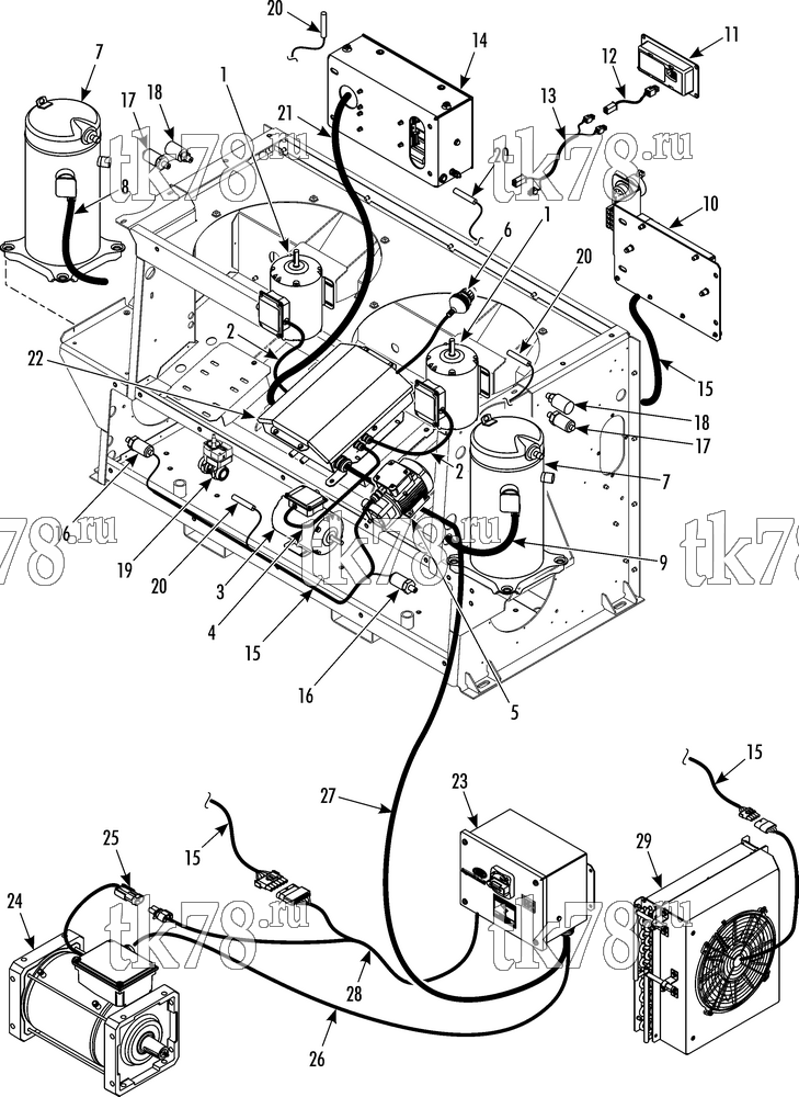 Каталог запчастей для Thermo King  ELECTRICAL COMPONENTS