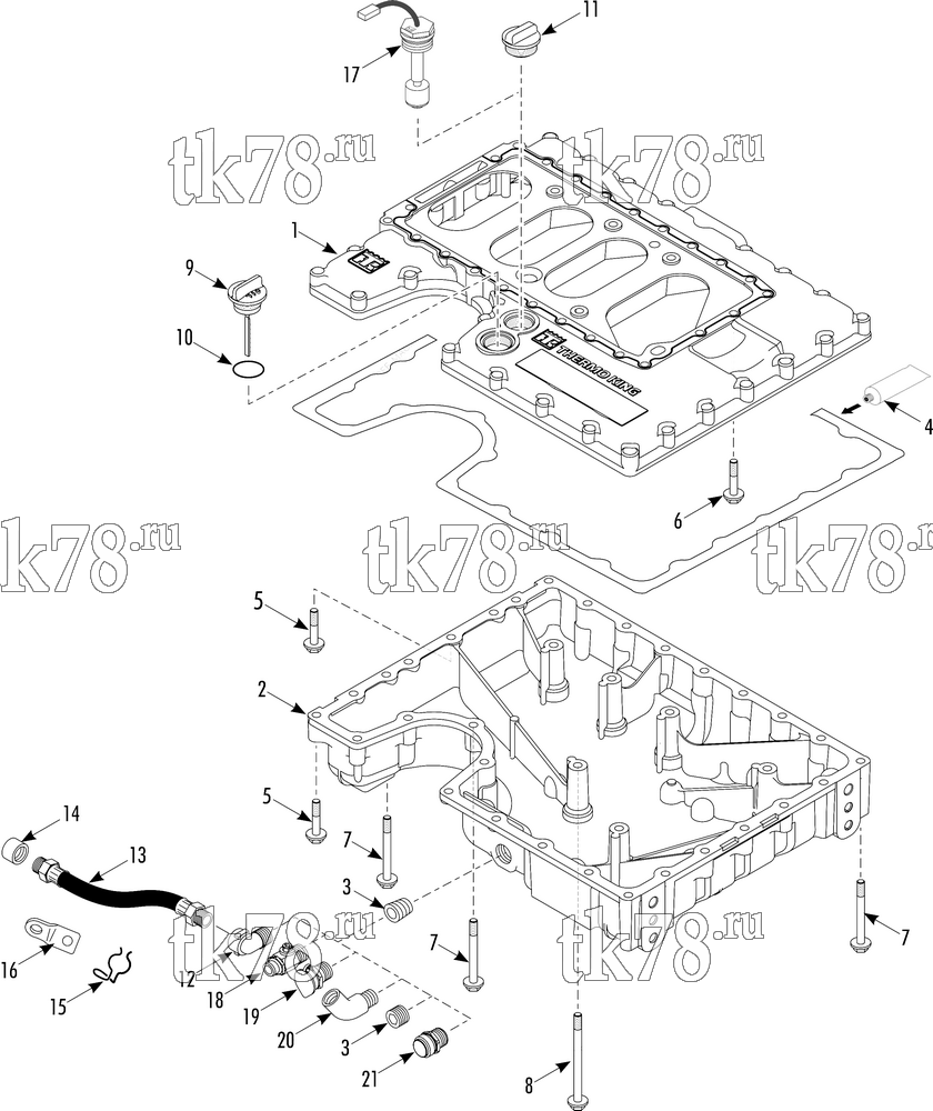 Каталог запчастей для Thermo King PRECEDENT C-600 OIL SUMP GROUP (TK468V25)