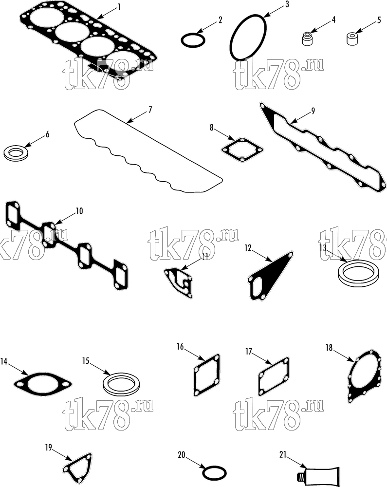 Каталог запчастей для Thermo King  GASKET SET (TK468V25)