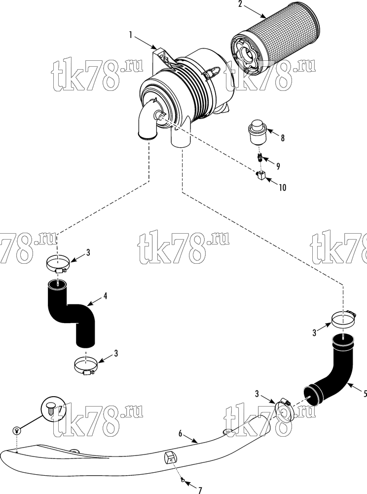 Каталог запчастей для Thermo King PRECEDENT C-600 AIR CLEANER GROUP C-600