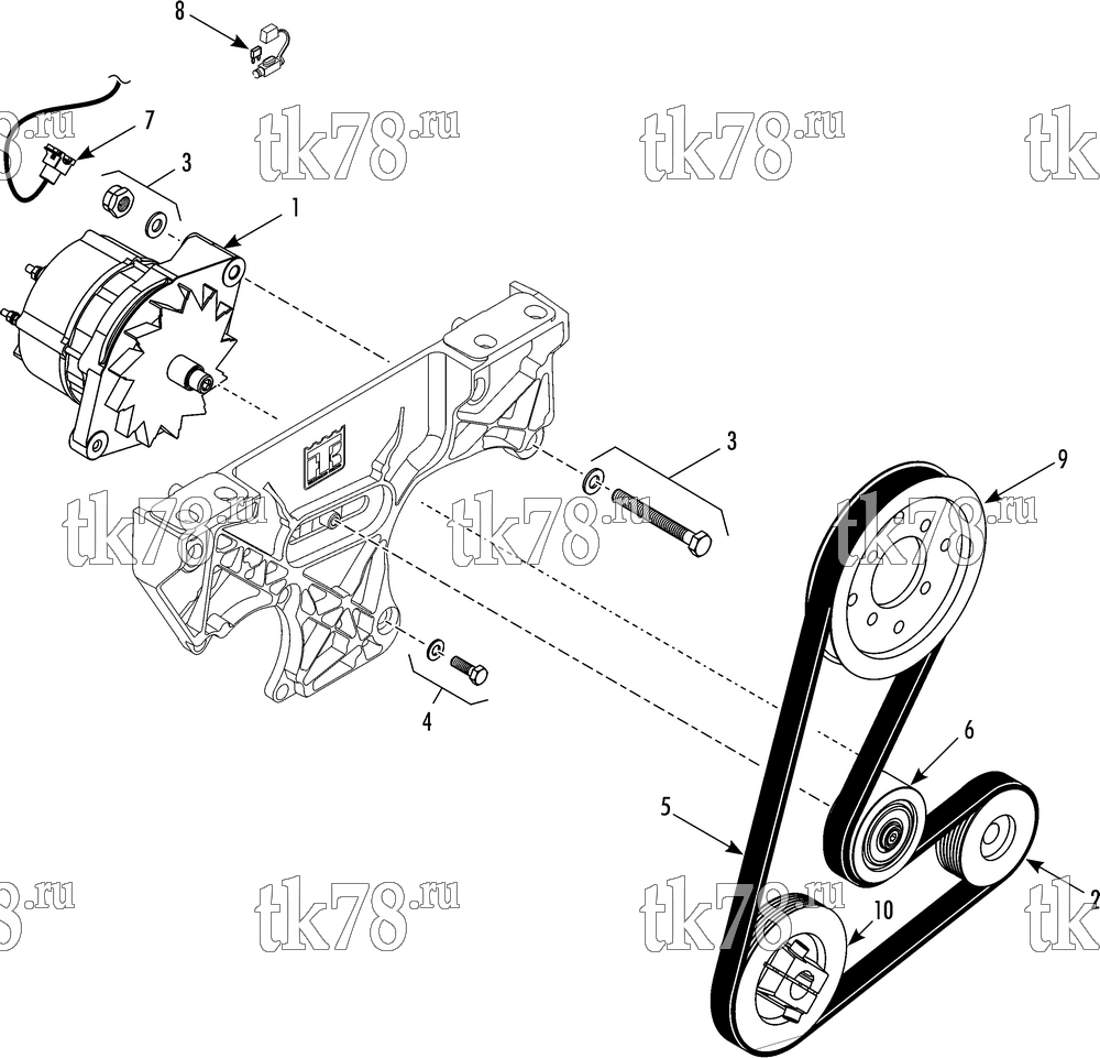 Каталог запчастей для Thermo King PRECEDENT S-600 ALTERNATOR - 120A , S-600 (OPTIONAL)
