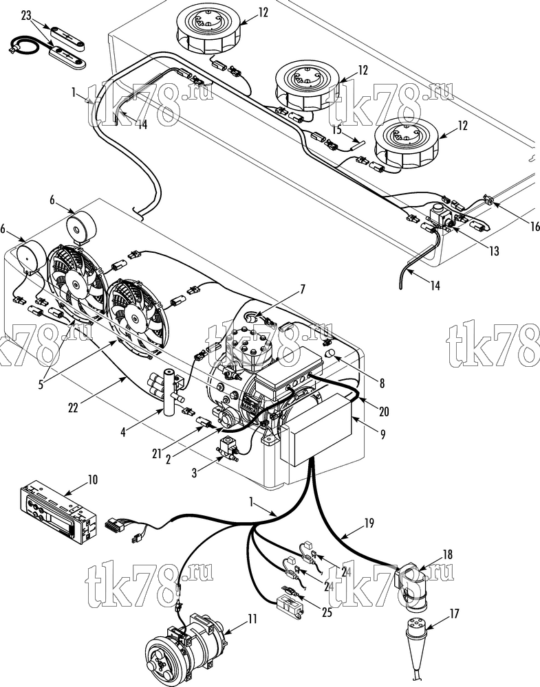 Каталог запчастей для Thermo King V-800 Series DSR ELECTRICAL COMPONENTS