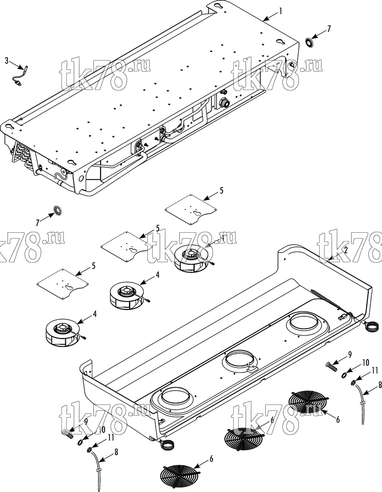 Каталог запчастей для Thermo King V-800 Series DSR EVAPORATOR ELECTRICAL (ES800)