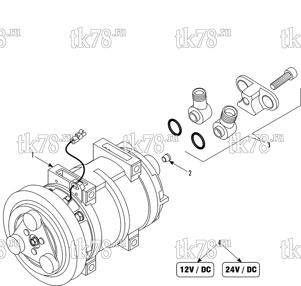 Каталог запчастей для Thermo King V-800 Series DSR COMPRESSOR GROUP - QP21