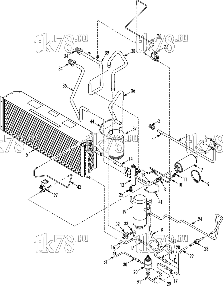 Каталог запчастей для Thermo King V-800 Series DSR CONDENSER REFRIGERATION V-800 30 DSR