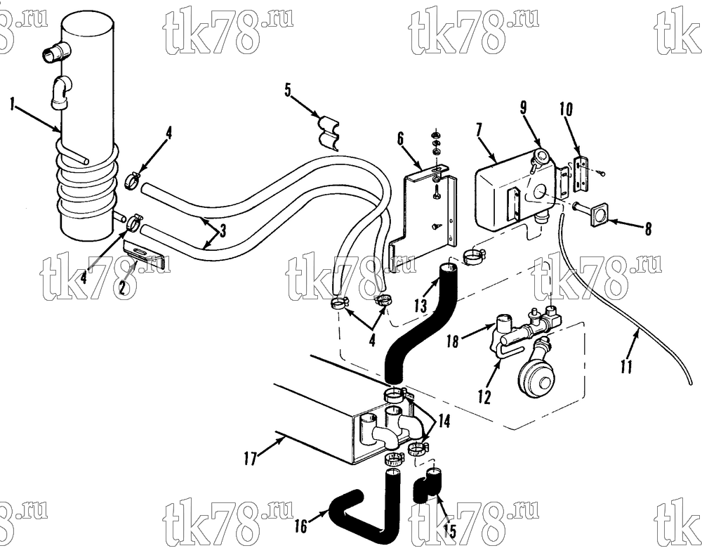 Каталог запчастей для Thermo King  ENGINE COOLING SYSTEM