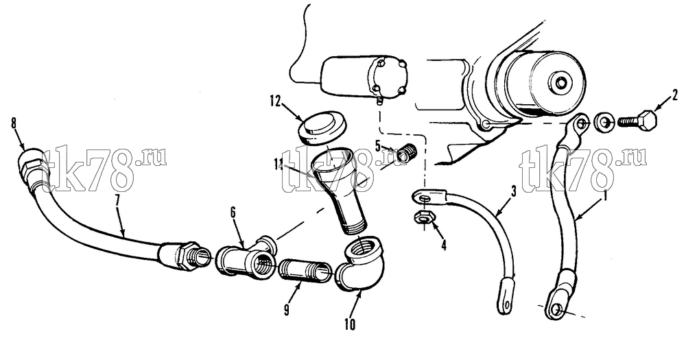 Каталог запчастей для Thermo King XMT M1 OIL DRAIN HOSE GROUP (OH 160)